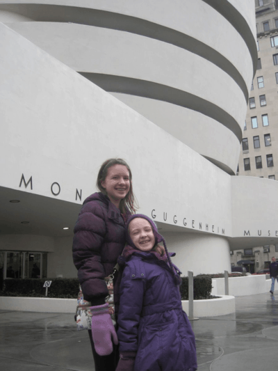 new york city-outside guggenheim museum