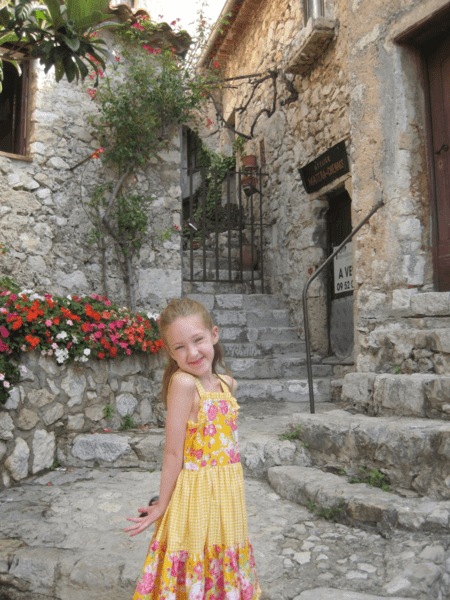 france-eze le village-girl walking on street