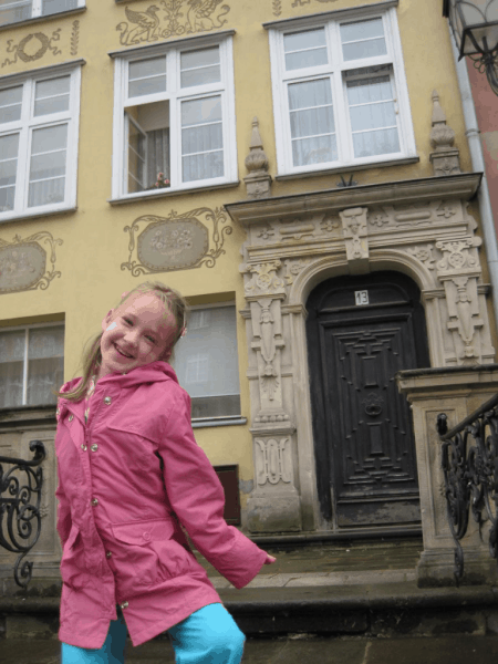 poland-gdansk-young girl on street