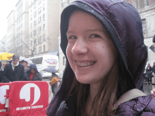 new york city-waiting outside theatre