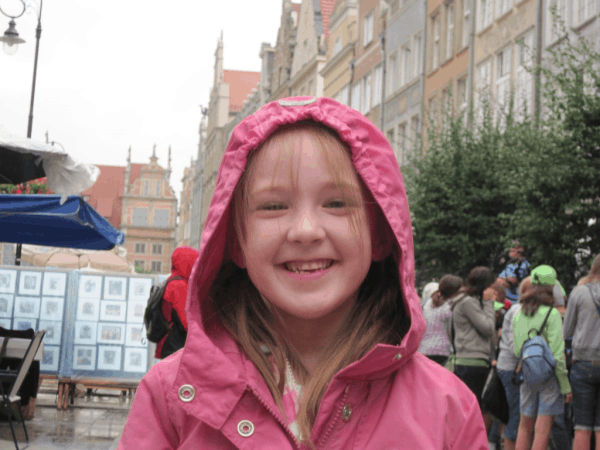 poland-gdansk-young girl on street