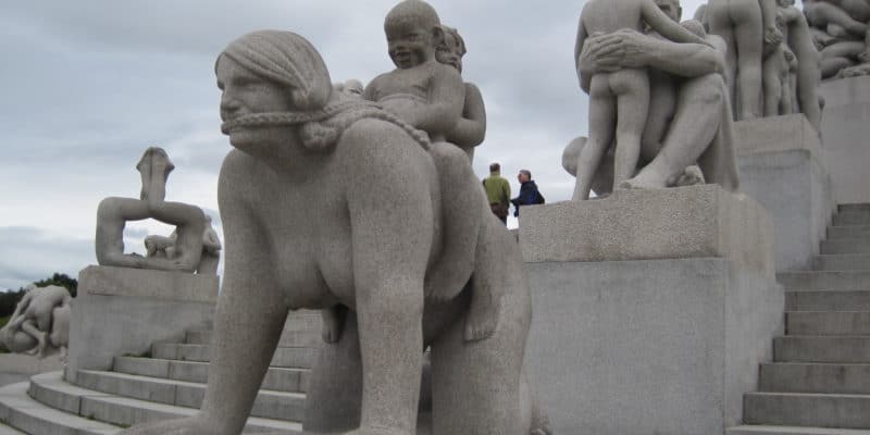 Sculptures in Vigeland Park, Oslo, Norway.