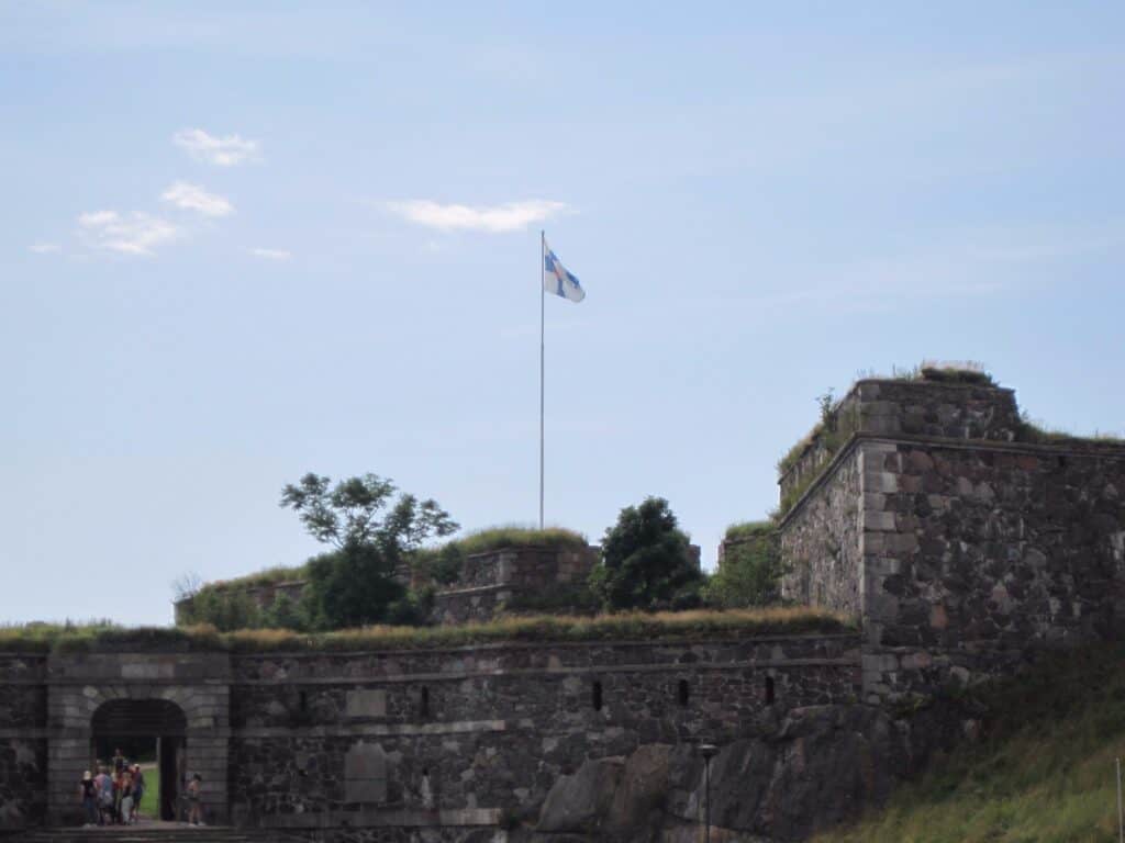 Exterior of Suomenlinna Fortress in Helsinki, Finland.