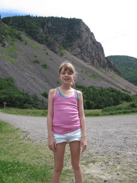 nova scotia-cape breton highlands-young girl on cabot trail