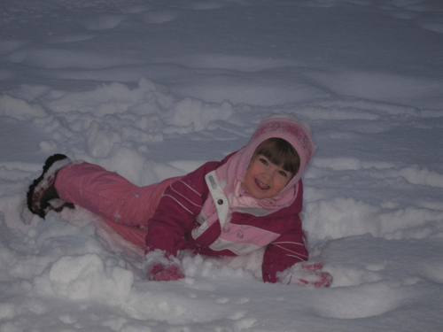 chateau montebello-playing in snow