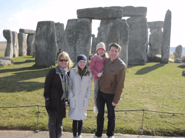 Family at Stonehenge