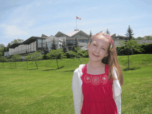 ontario-stratford-festival theatre-girl outside theatre