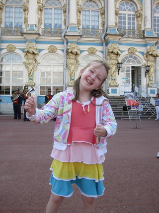 Dancing outside Catherine's Palace