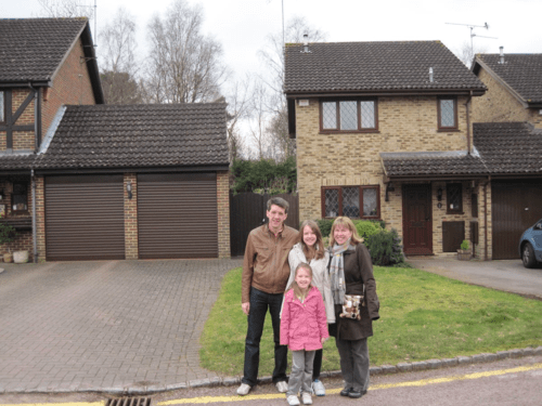 england-harry potter tour-family outside privet drive house