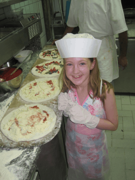 Italy-making pizza in Sorrento