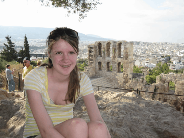 greece-athens-girl at acropolis