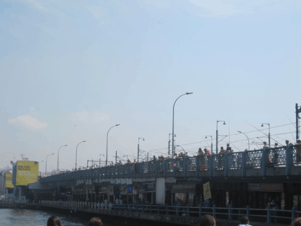 Istanbul-Fishing from Galata Bridge 