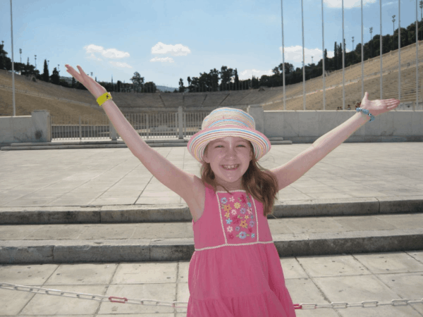 greece-athens-girl at olympic stadium