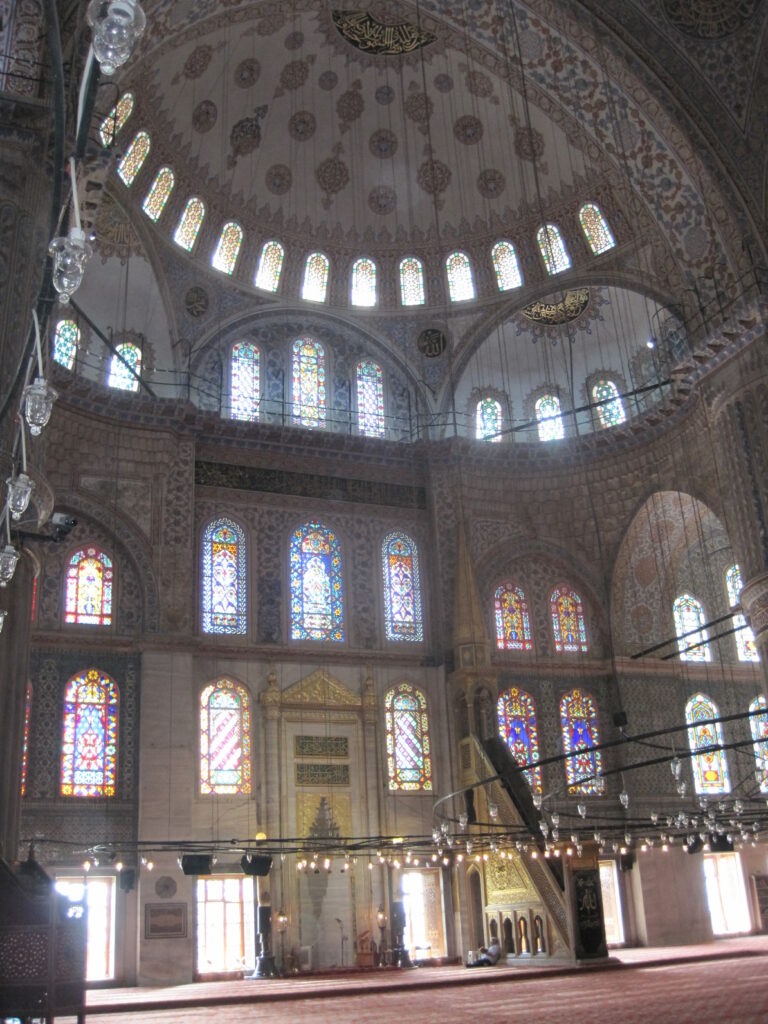 Inside the Blue Mosque - Istanbul, Turkey.