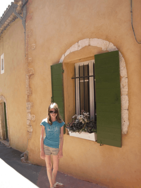 Walking in the village of Roussillon, France