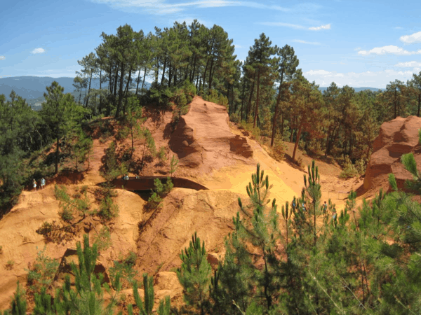 Ochre canyons in Roussillon, France
