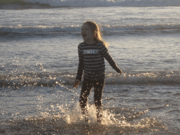 Playing on beach - Hotel del Coronado