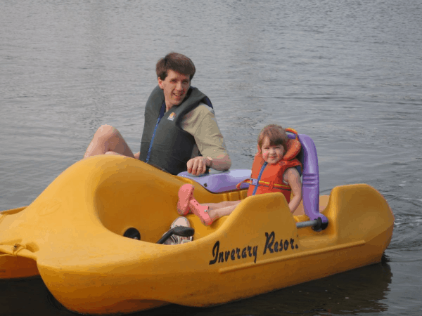 Nova Scotia-Cape Breton-Pedal boat at Inverary Resort