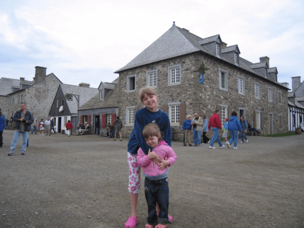 Nova Scotia-Cape Breton-Girls at the Fortress of Louisburg