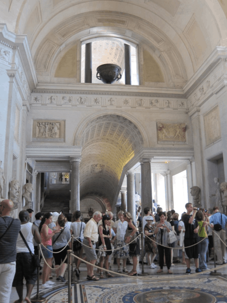 Crowds in Vatican Museums