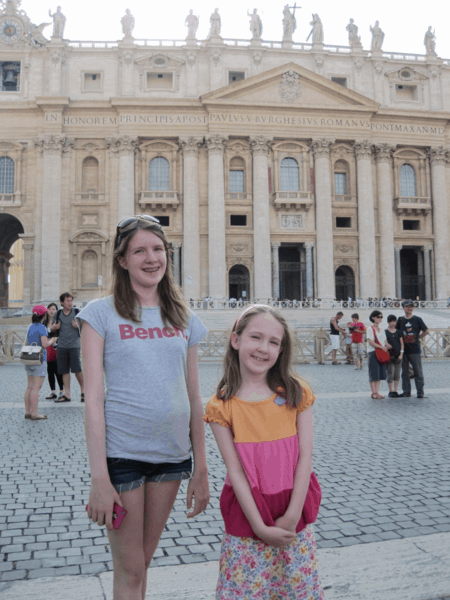 Vatican-Walking in St. Peter's Square