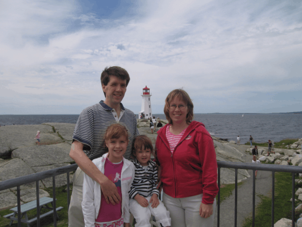 Our family at Peggy's Cove, Nova Scotia