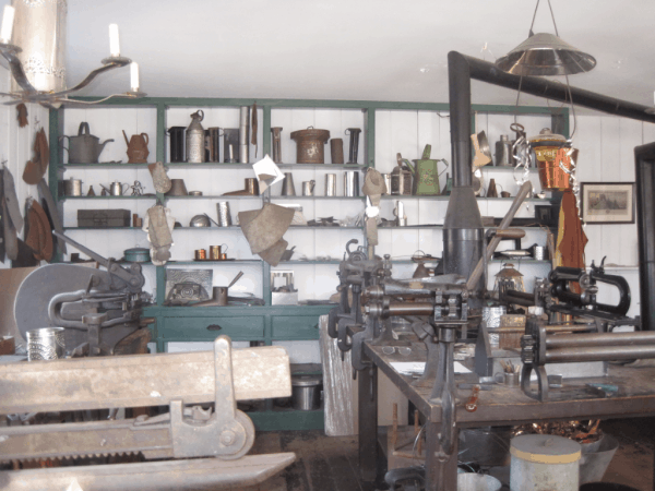 Inside the tin shop, Black Creek Pioneer Village