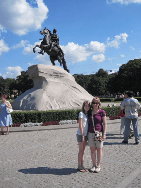 at The Bronze Horseman, St. Petersburg