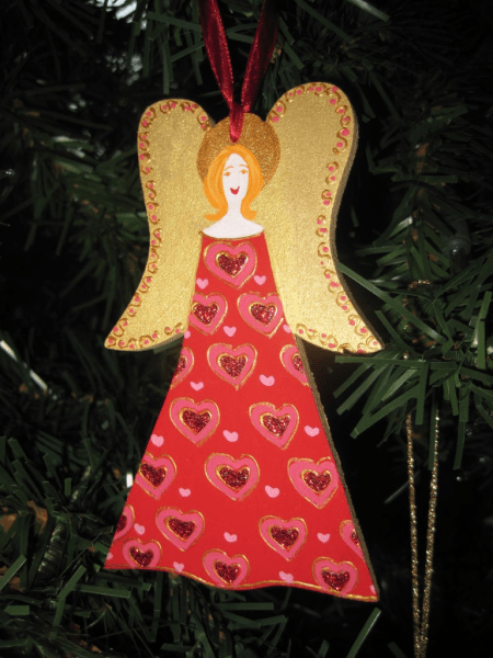 Handpainted Angel from Gdansk-Christmas ornament