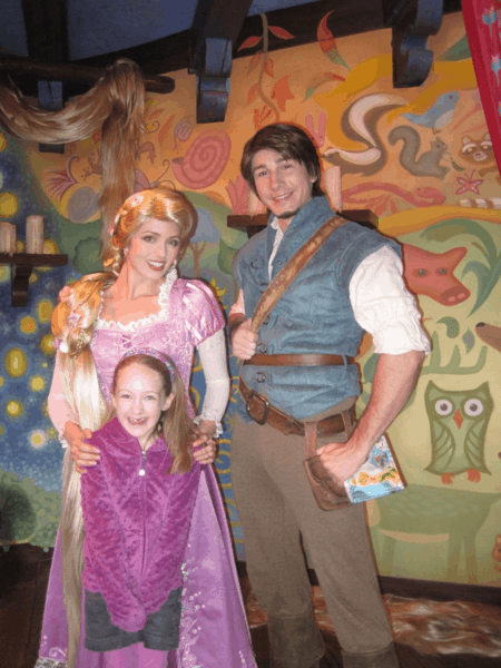 Disneyland California-with Rapunzel and Flynn