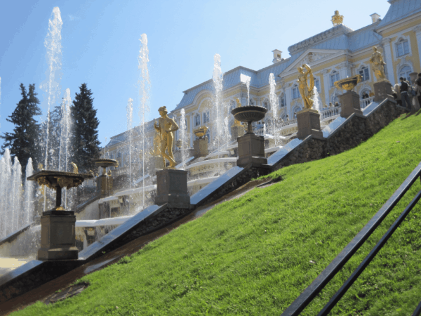 Russia-St. Petersburg-Peterhof Palace-Grand Cascade