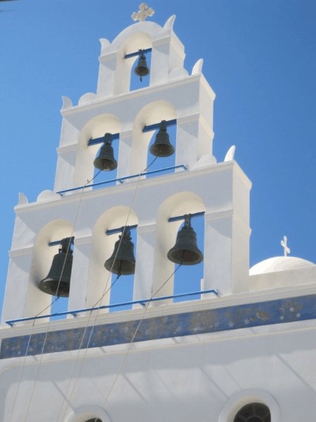 greece-santorini-oia-Bells of the Church of Panagia of Platsani, Caldera Square