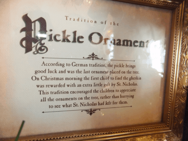 Disney World-EPCOT-Germany-Pickle Ornament