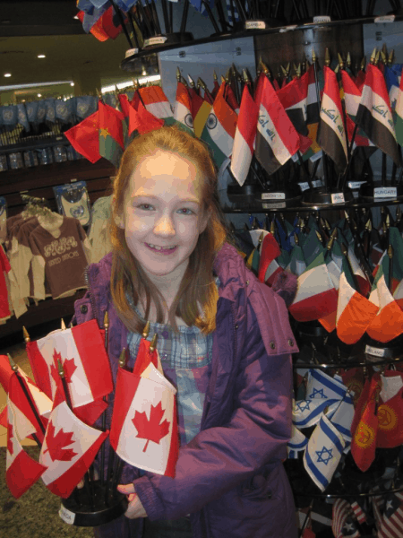 New York City-Shopping for flags at the UN
