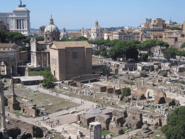View of Forum in Rome, Italy