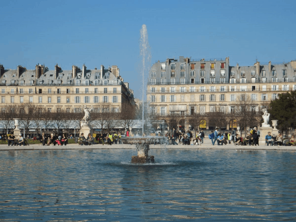 France-Paris-Fountain in Tuileries Gardens