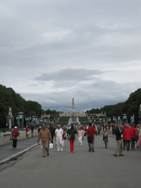 Arriving at Vigeland Park, Oslo