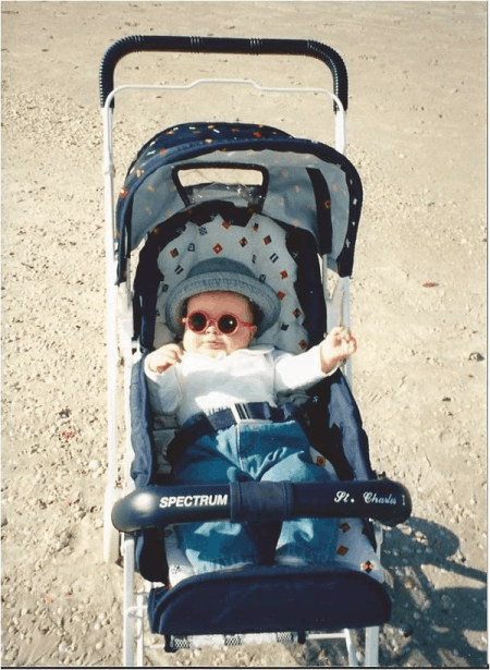 baby on Madeira Beach, Florida