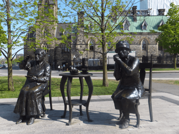 Famous Five monument on Parliament Hill, Ottawa, Canada