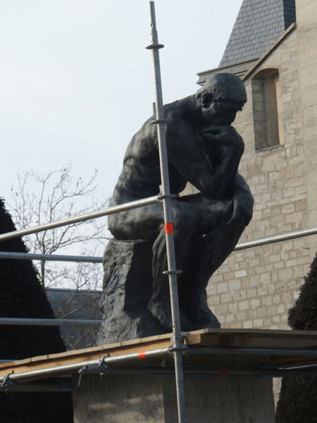 France-Paris-Musee Rodin-The Thinker - under repair