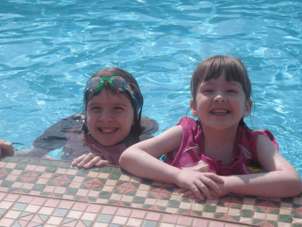 Playing in the pool at the Grand Floridian