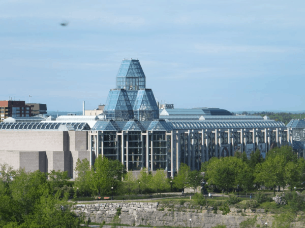 Ottawa-View of National Gallery from Parliament Hill