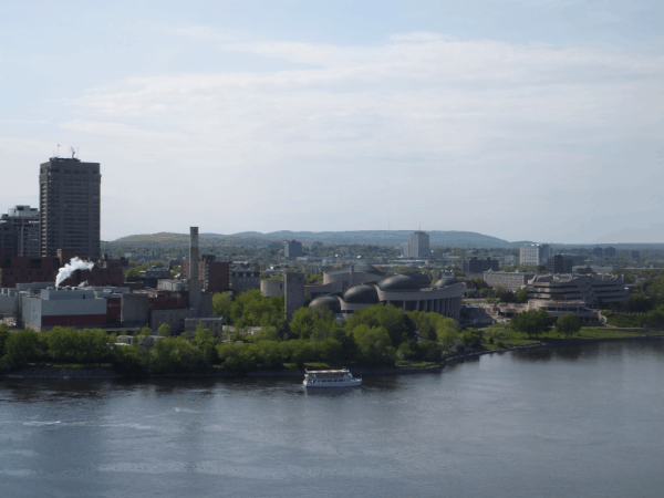 Ottawa-View of Canadian Museum of Civilization from Parliament Hill