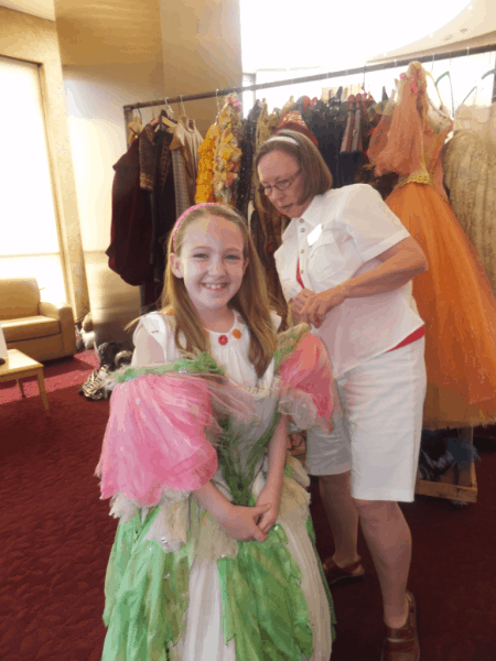 Trying on costumes at Stratford Festival