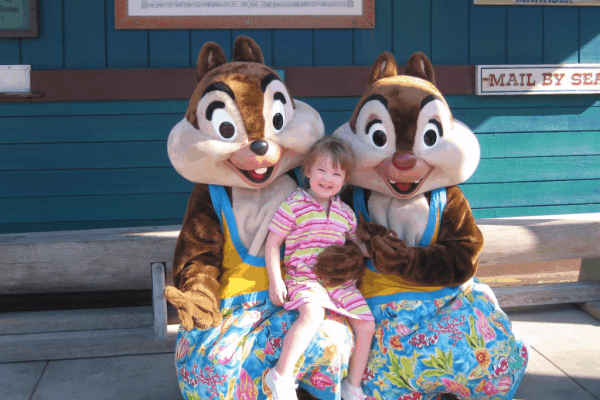 Disney cruise-With Chip and Dale at Castaway Cay