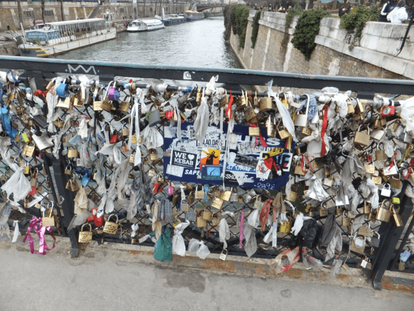 Parisian bridge-love locks