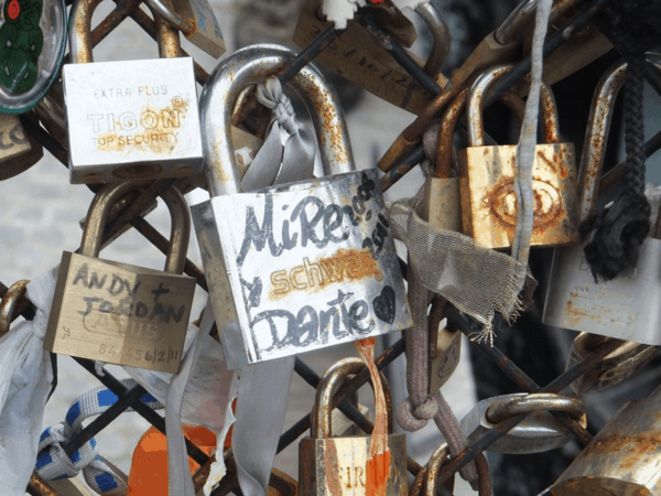 Paris-bridge-love locks