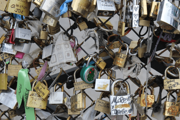 Paris-bridge-love locks