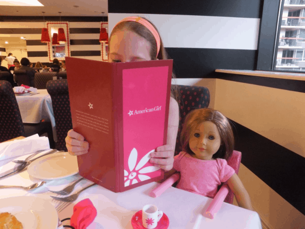 American Girl Place Chicago-browsing menu