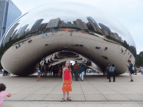 Cloud Gate and skyline reflection